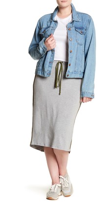Hip Athletic Side Stripe Midi Skirt (Plus Size)