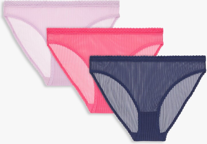 John Lewis ANYDAY No VPL Short Knickers, Pack of 3, Magenta