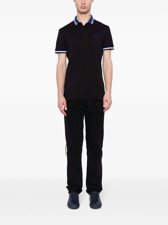 HUGO BOSS Paddy 2 Cotton Jersey Polo Shirt In Black