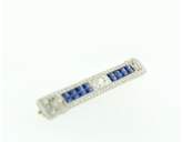 Thumbnail for your product : Cartier Platinum Sapphire and Diamond Art Deco Pin