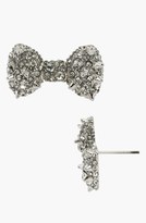 Thumbnail for your product : Betsey Johnson 'Pretty Punk Pearl' Spiky Bow Stud Earrings