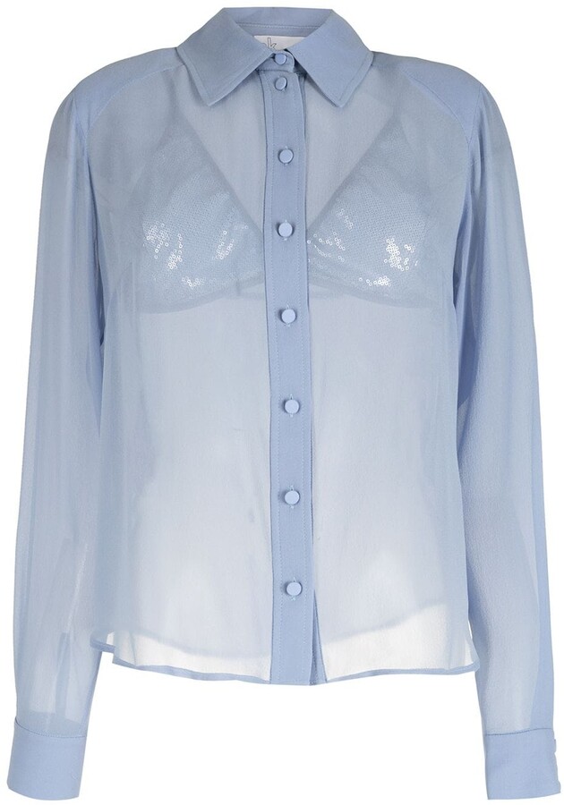 Blue Silk Shirt | Shop the world's largest collection of fashion 