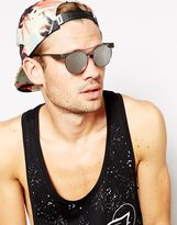 Thumbnail for your product : ASOS Metal Round Clubmaster Sunglasses