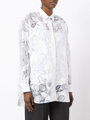 Mantu sheer floral pattern shirt