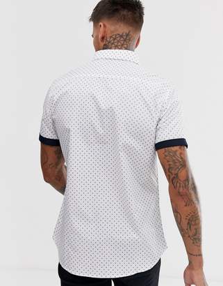 New Look geo print shirt in white