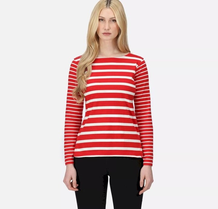 Lucky Brand Women's Breton Striped Cotton Long-Sleeve T-Shirt - Macy's