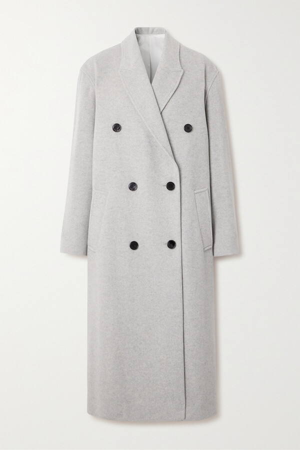 Grey Oversized Wool Coat