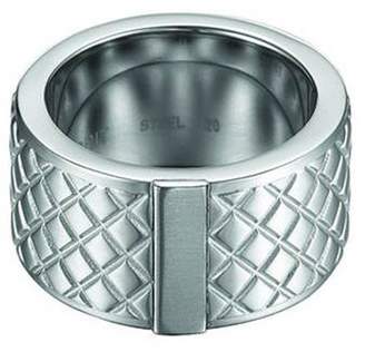 Esprit Cross the Line Men's Ring Rhodium-Plated Stainless Steel