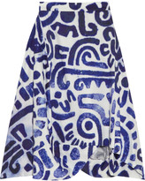 Thumbnail for your product : Vivienne Westwood Aztec asymmetric printed cotton skirt