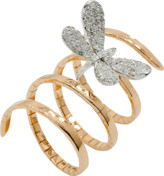 Thumbnail for your product : Staurino 18k Rose Gold Magic Snake Spiral Flex Ring with Diamond Dragonfly, Size 7
