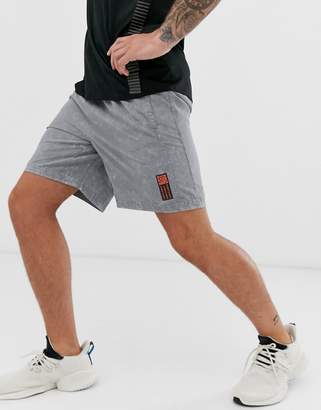 adidas space dye shorts in grey