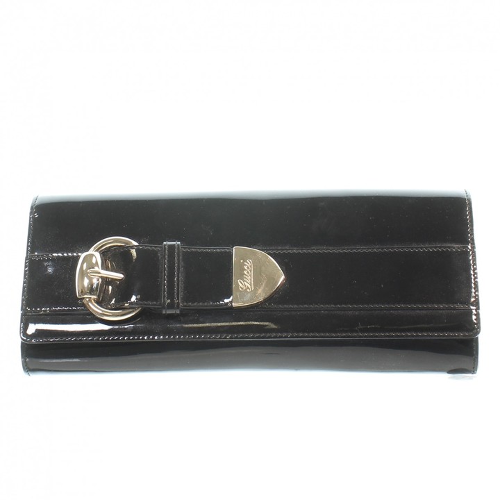 gucci patent leather clutch
