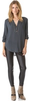 Thumbnail for your product : Velvet Leticia Leggings with Faux Leather Detail