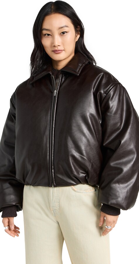 SPANX ACTIVE - Draped faux-leather and stretch-woven jacket