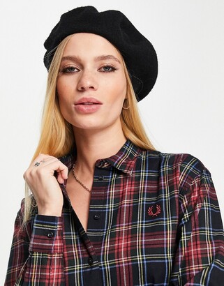 Fred Perry tartan shirt dress in black ShopStyle