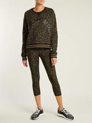 The Upside Leopard Print Camouflage Cotton Sweatshirt - Womens - Khaki