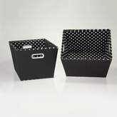 Thumbnail for your product : Household Essentials Mini Dot Tapered Fabric 2 Piece Cubes & Bin Set