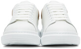Thumbnail for your product : Alexander McQueen White & Gold Oversized Sneakers