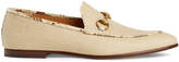 Thumbnail for your product : Gucci Men's New Jordaan Raffia Loafers with Snakeskin Trim