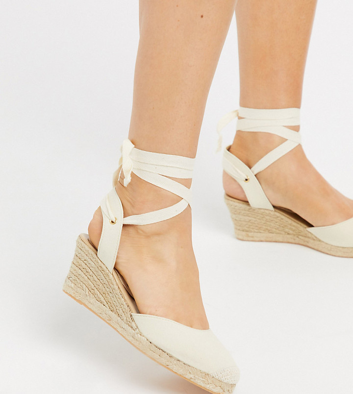 wide fit wedge trainers