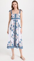 Thumbnail for your product : Juliet Dunn Tie Shoulder Dress in Rose Border Print