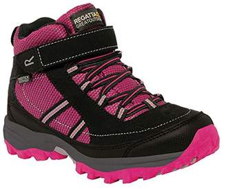 Regatta Boys & Girls Trailspace II Mid Waterproof Padded Walking Boots Jem/Black Polyurethane UK Size 12 (EU 31)