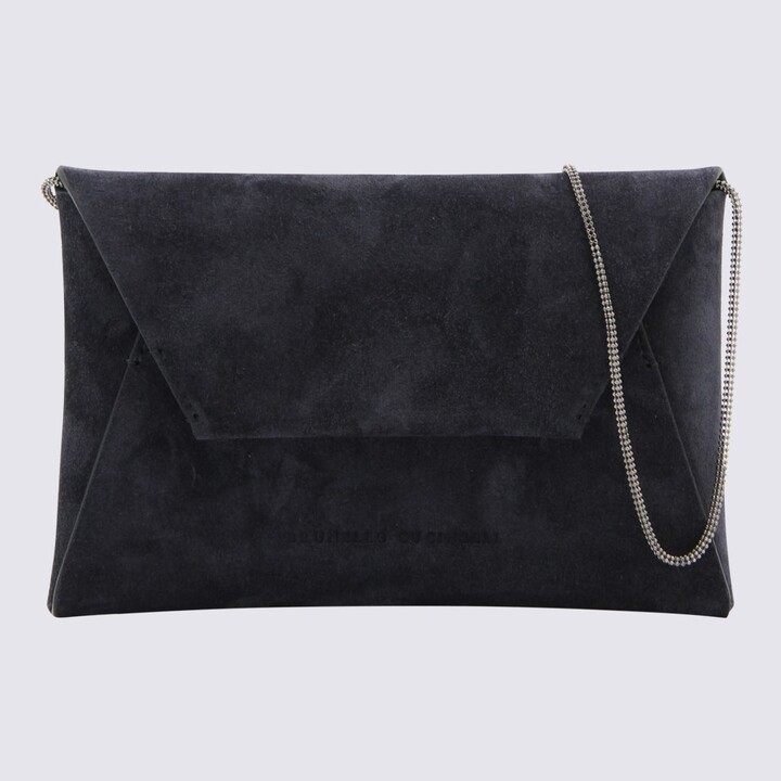 Brunello Cucinelli Black Suede Crossbody Bag ShopStyle