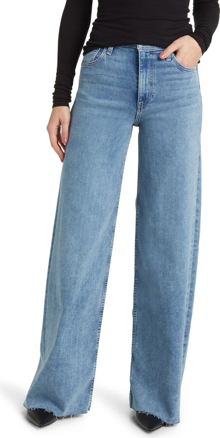 Rag & Bone Flexi Sofie Full Length High Rise Wide Leg Jeans