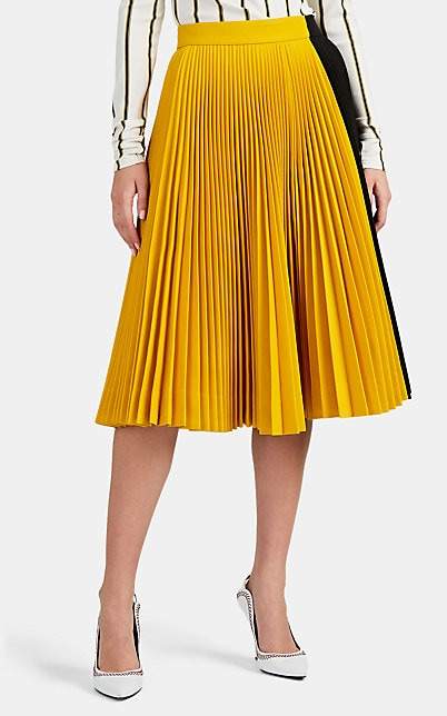 Calvin Klein Women's Colorblocked Twill Pleated Skirt
