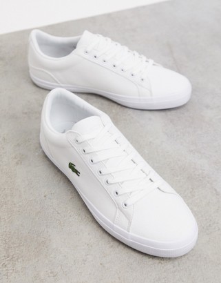 Lacoste lerond sneakers in white canvas - ShopStyle