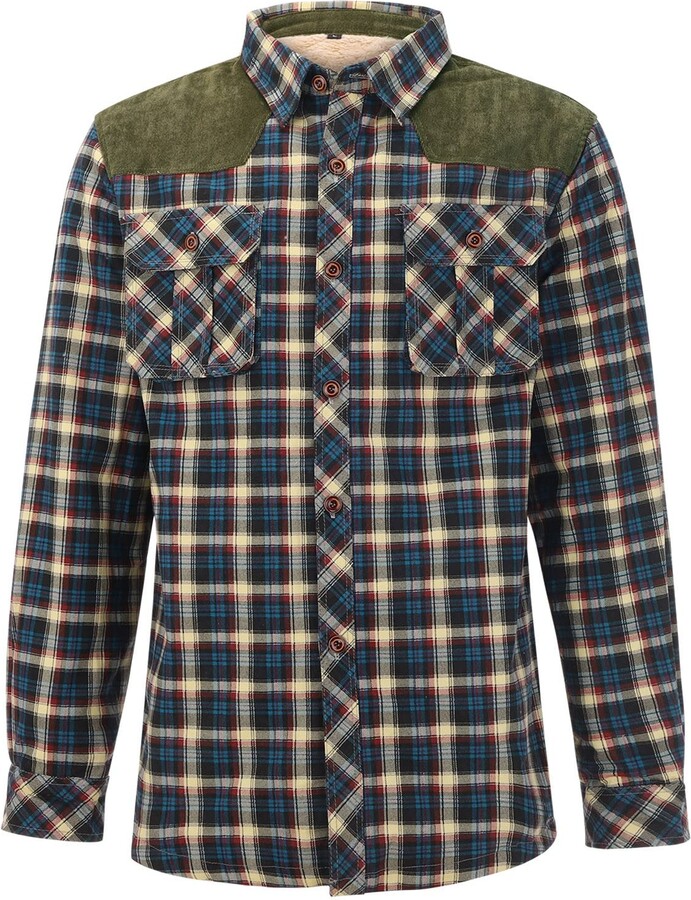 ForceField Hi Vis Tartan Plaid Quilt-Lined Flannel Shirt Jacket 