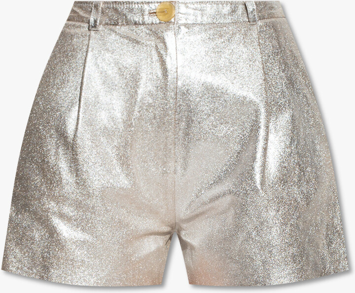 Metallic Silver Shorts | ShopStyle