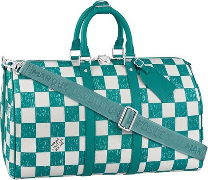 Louis Vuitton Keepall Bandouliere Monogram Outdoor 45 Pacific Blue in  Coated Canvas with Silver-tone - GB