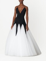 Thumbnail for your product : Carolina Herrera Cut-Out Tulle-Layered Gown
