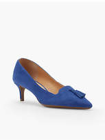 Thumbnail for your product : Talbots Erica Tasseled Kitten-Heel Pumps-Kid-Suede