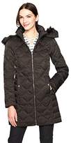 Thumbnail for your product : Kenneth Cole Women's Diamond Quilted Down with Faux Fur Trimmed Hood