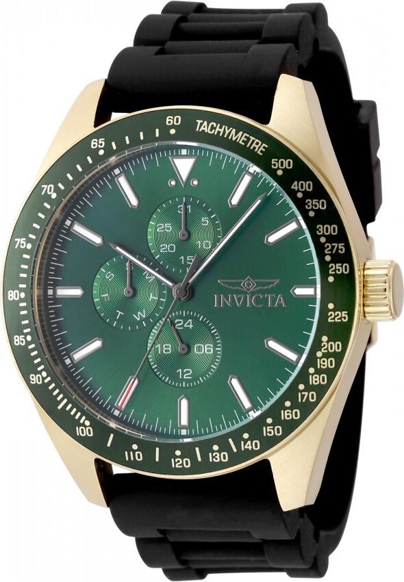 Invicta Men's 49077 Aviator Quartz VH67 Green Dial Watch