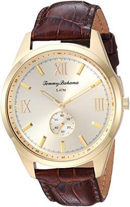 Tommy Bahama Men's Quartz Stainless Steel and Leather Casual Watch
