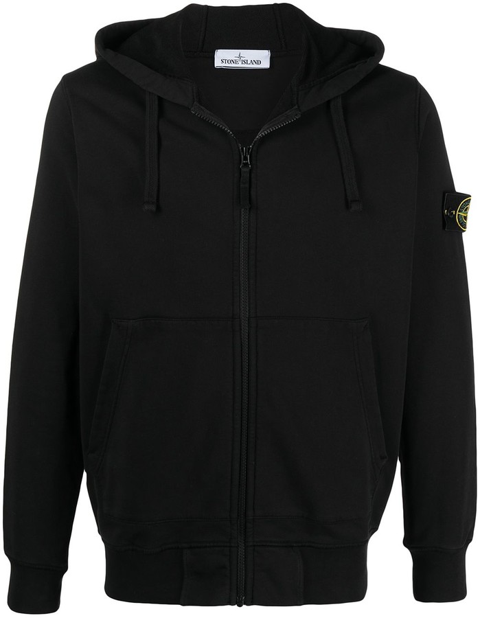 stone island hoodie black mens