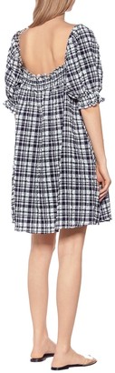 Solid & Striped Babydoll checked minidress