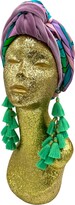 Thumbnail for your product : Julia Clancey Lilac Satin & Velour Martini Swirl Reversible Chacha Turban