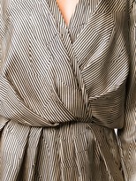 Thumbnail for your product : Anine Bing Striped Wrap-Style Dress