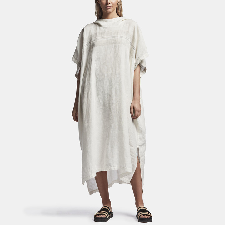 James Perse Linen Hooded Tunic Poncho - ShopStyle Dresses
