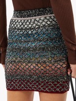 Thumbnail for your product : Missoni Sequinned Wool-blend Mini Skirt - Blue Multi