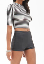 Thumbnail for your product : Forever 21 Cool Girl Coated High-Waisted Shorts
