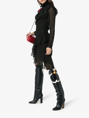 Valentino Floral Knee High Boots