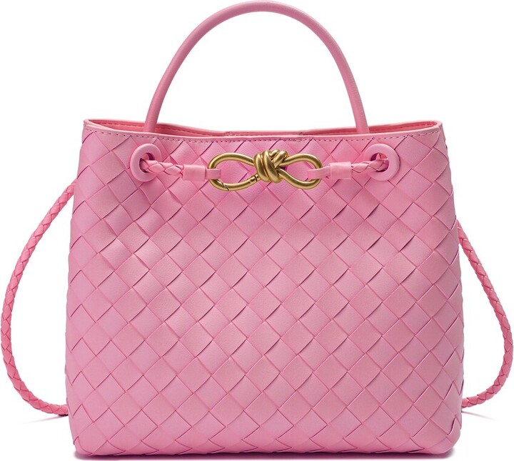 Tiffany & Fred Woven Leather Top Handle Messenger Bag ShopStyle