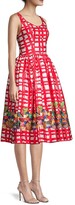 Thumbnail for your product : Stella Jean Gingham Fit & Flare Dress