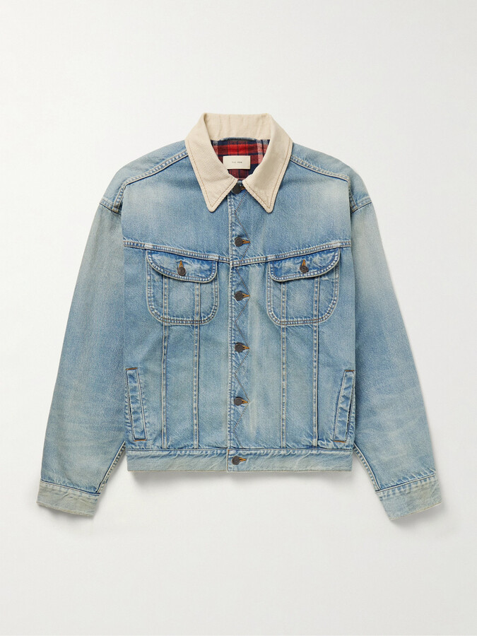 The Row Joret Corduroy-Trimmed Denim Jacket