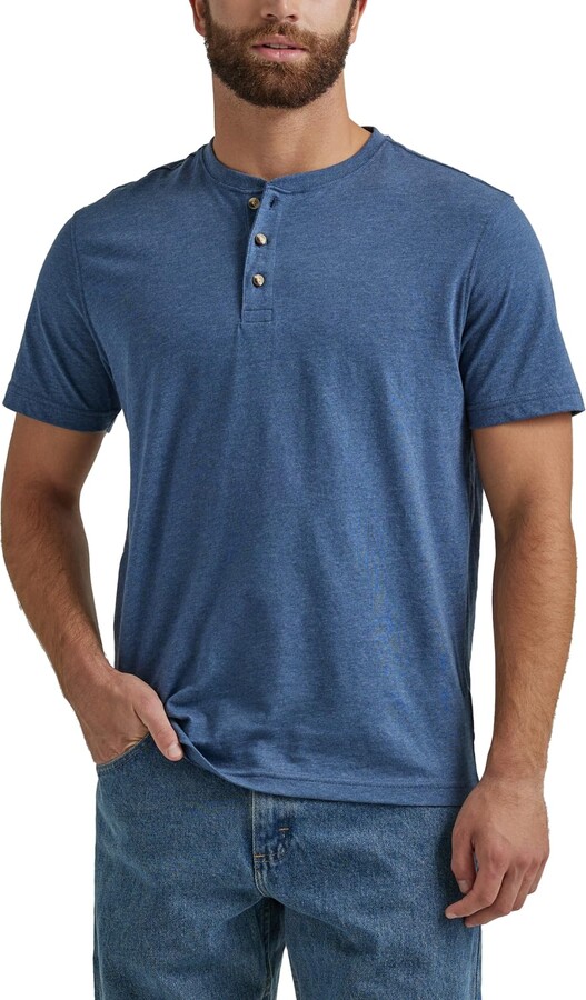Wrangler Authentics Men's Authentics Short Sleeve Henley Tee Shirt -  ShopStyle T-shirts